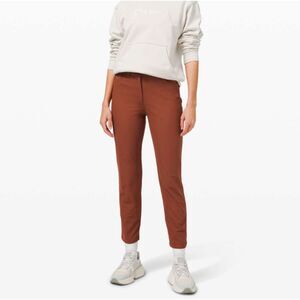 Women Lululemon City Sleek 5 Pocket 7/8 Pant High Rise Dark Terracotta Size 6